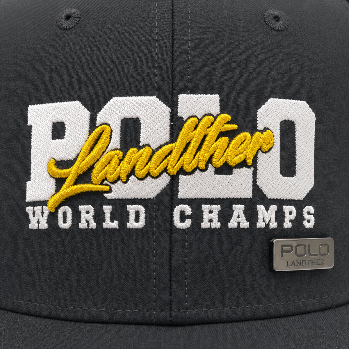 Gorra Polo Caballero Yellow Script Bordada Beisbolera gris