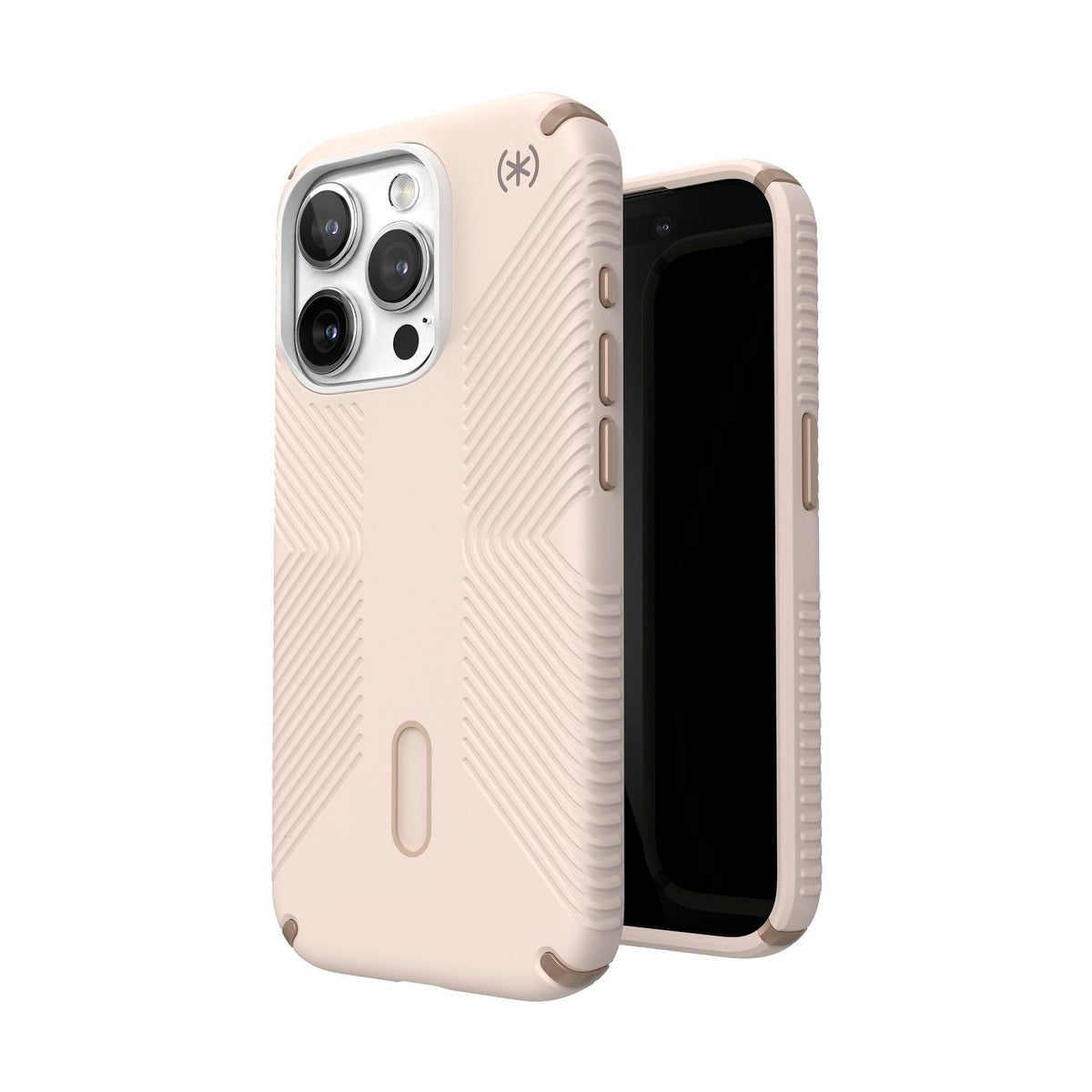 Funda Speck Presidio Grip Compatible con iPhone 15 Pro Hueso