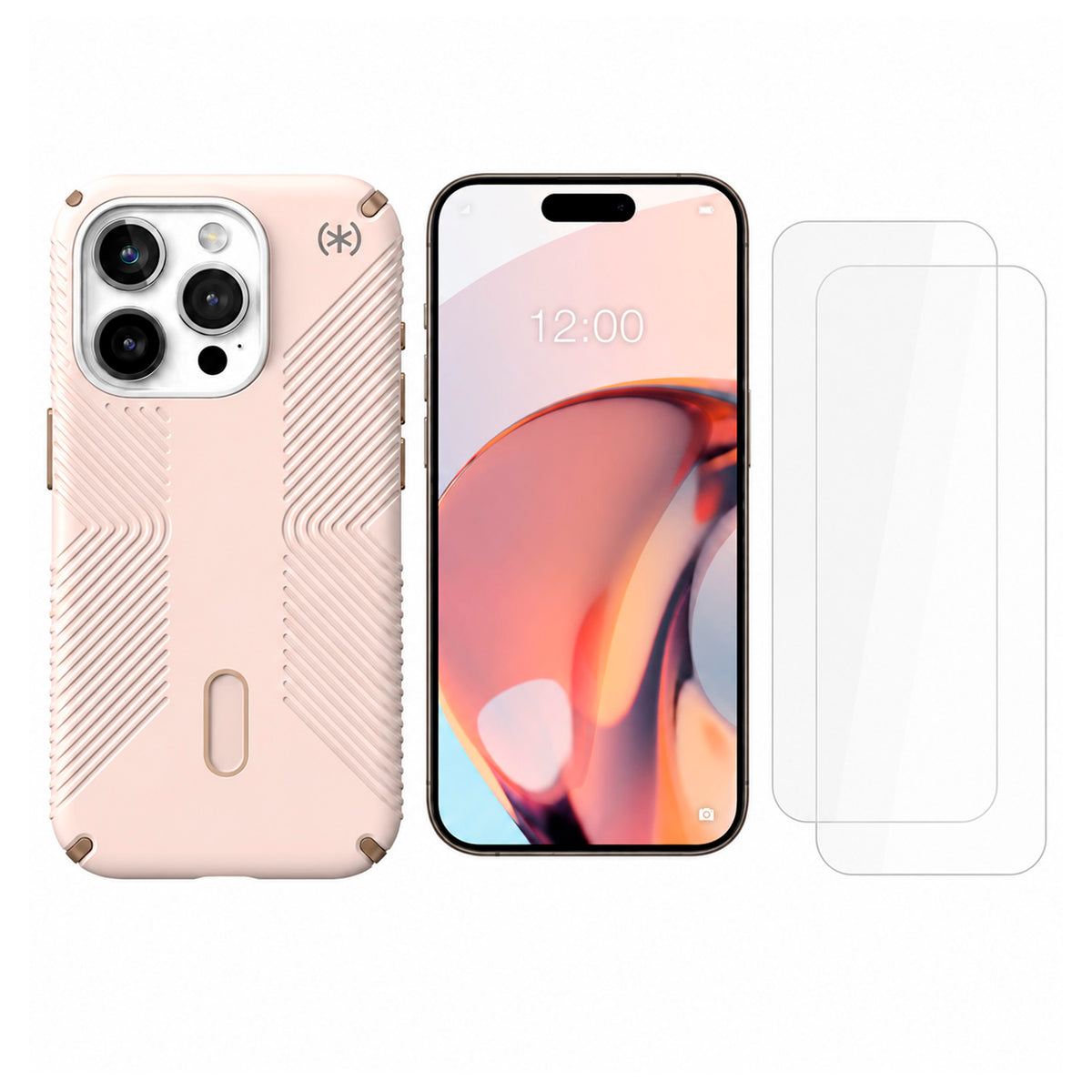 Funda Speck Presidio Grip Compatible con iPhone 15 Pro Hueso