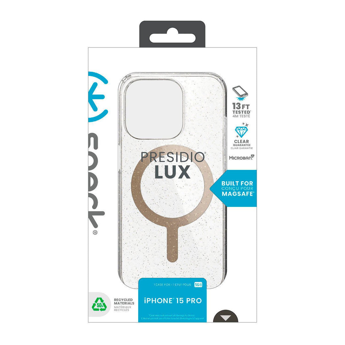 Funda Speck Presidio Lux Compatible con iPhone 15 Pro