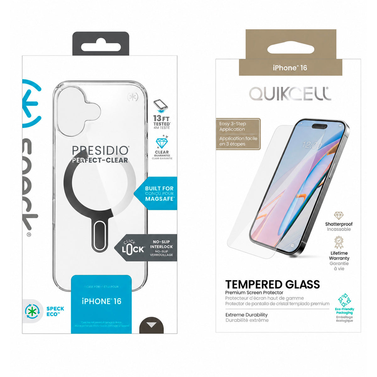 Funda Speck Perfect Clear Compatible con iPhone 16 y Micas