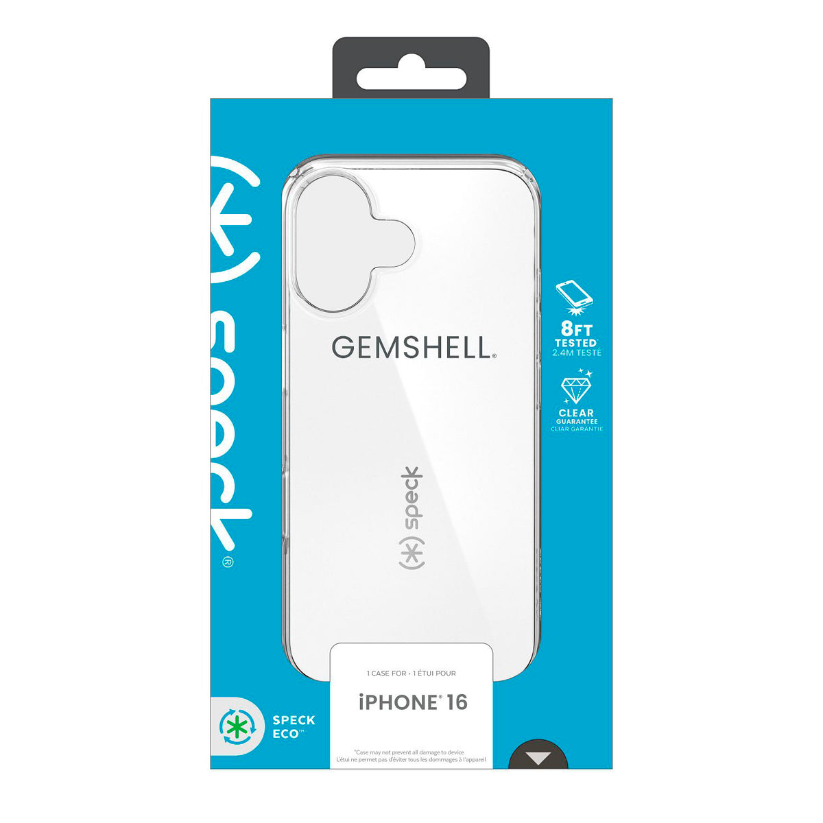 Funda kit Speck Gemshell Transparente Compatible iPhone 16