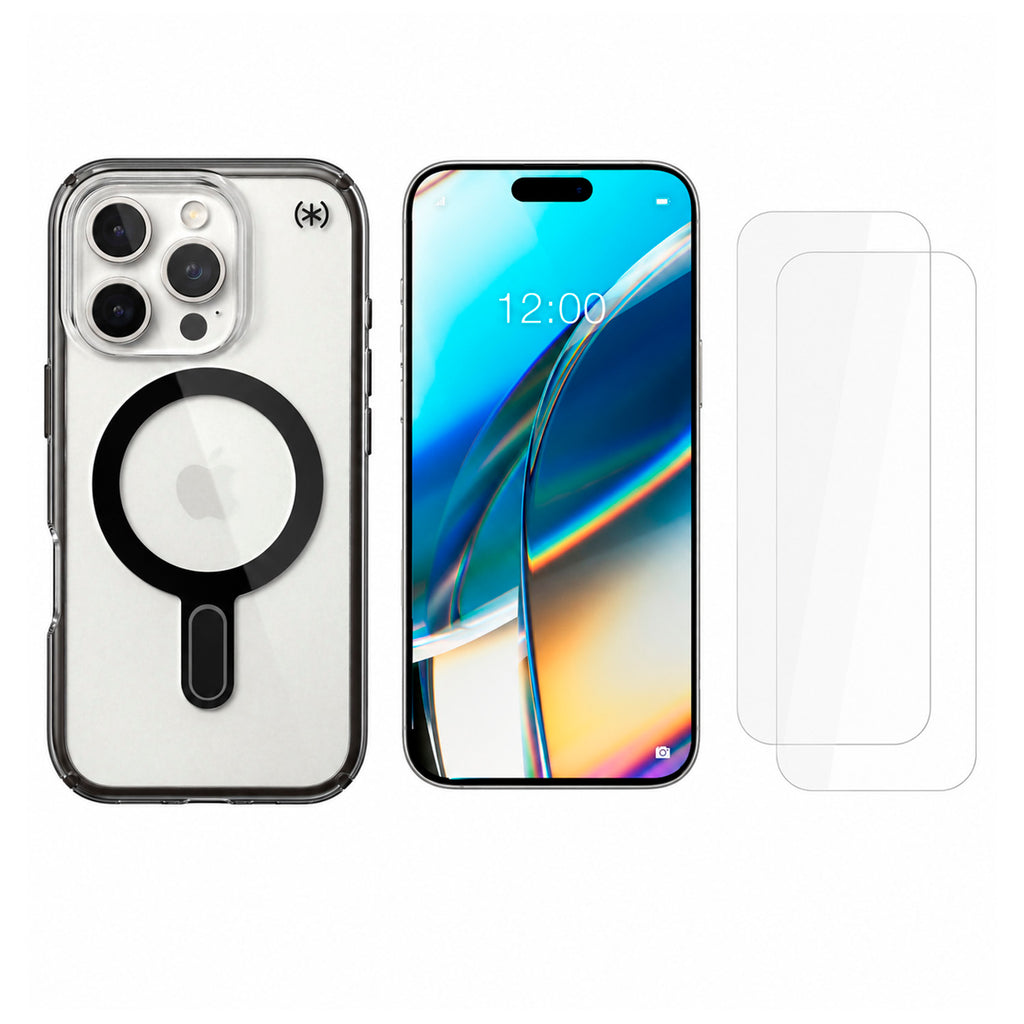 Funda Kit Speck Perfect Clear Compatible iPhone 16 Pro Micas