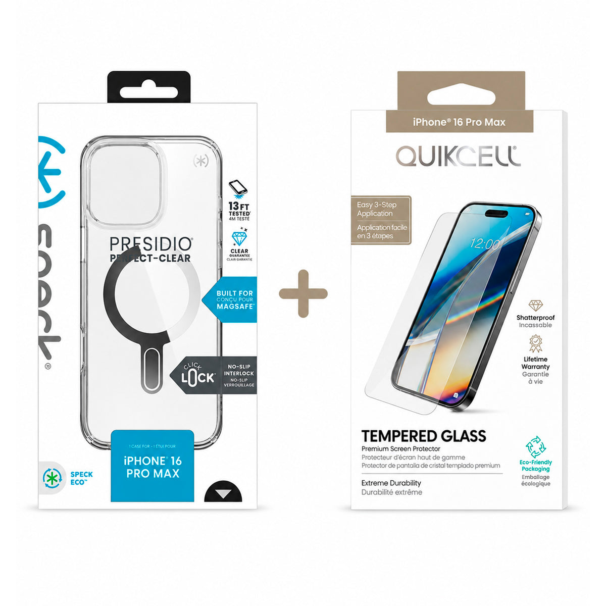 Funda Speck Perfect Clear Kit Compatible iPhone 16 Pro Max