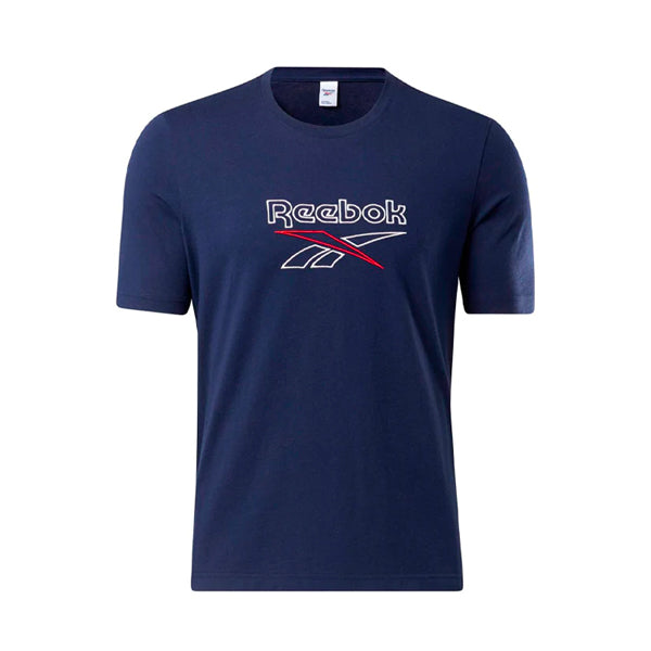 Playera Reebok CL F Vector Hombre GS9137 Azul Talla M