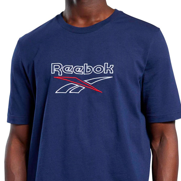 Playera Reebok CL F Vector Hombre GS9137 Azul Talla S