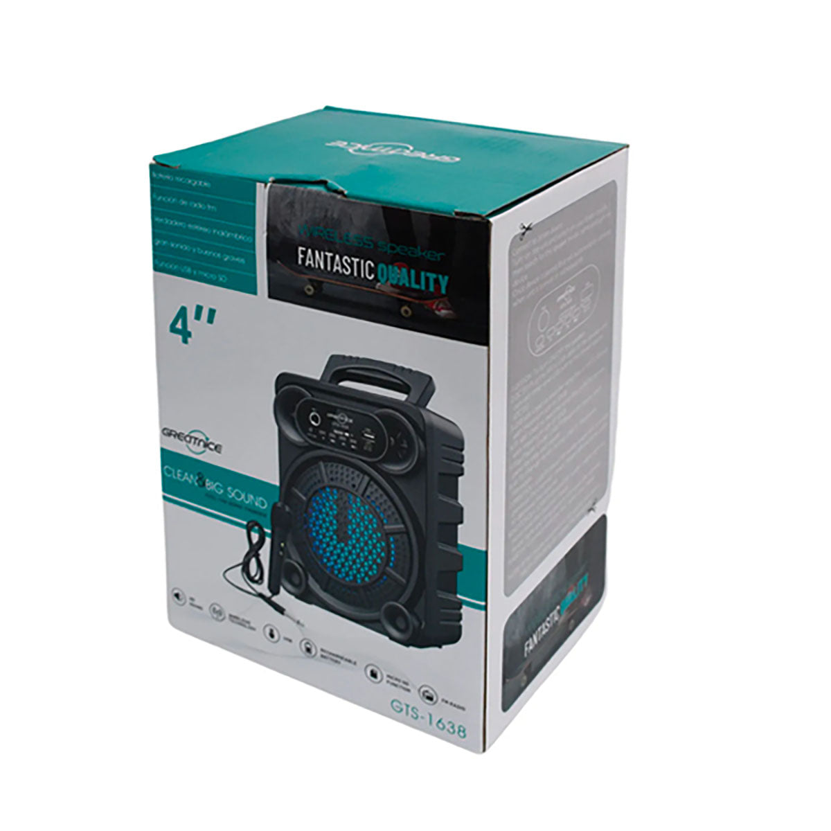 Bocina Bluetooth 4 Pulgadas Con Micrófono Alámbrico Buytiti - Negro