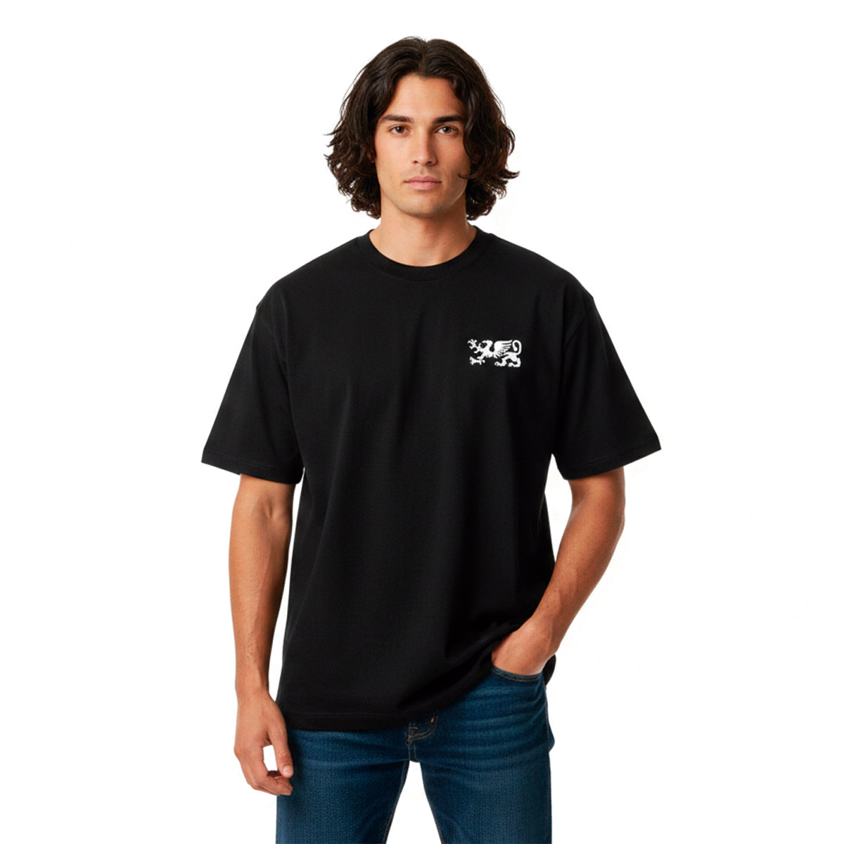 Playera Oversized Hombre Algodón Heavyweight 240g Diseño Eco