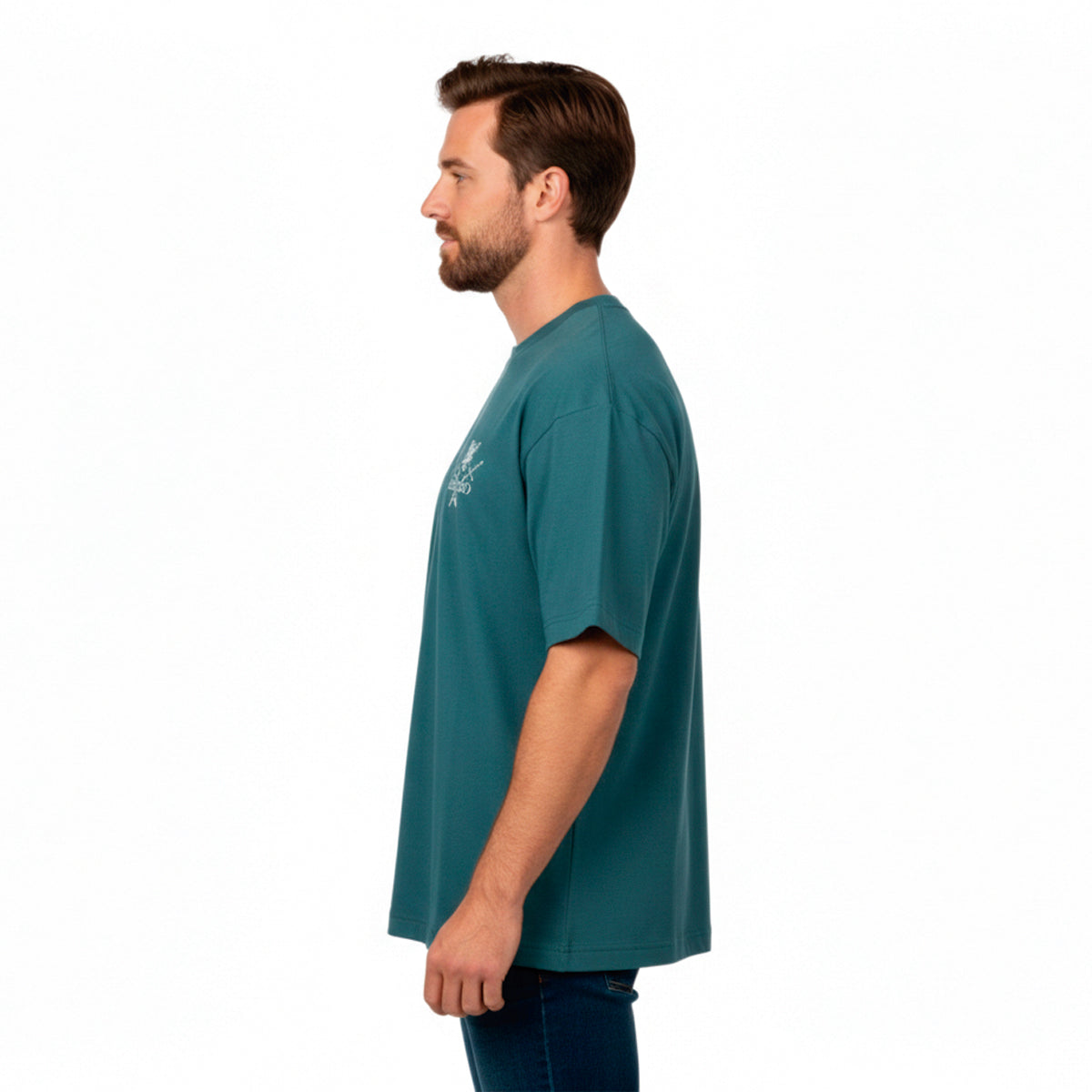Playera Oversized Hombre Algodón 240g High Density Shield