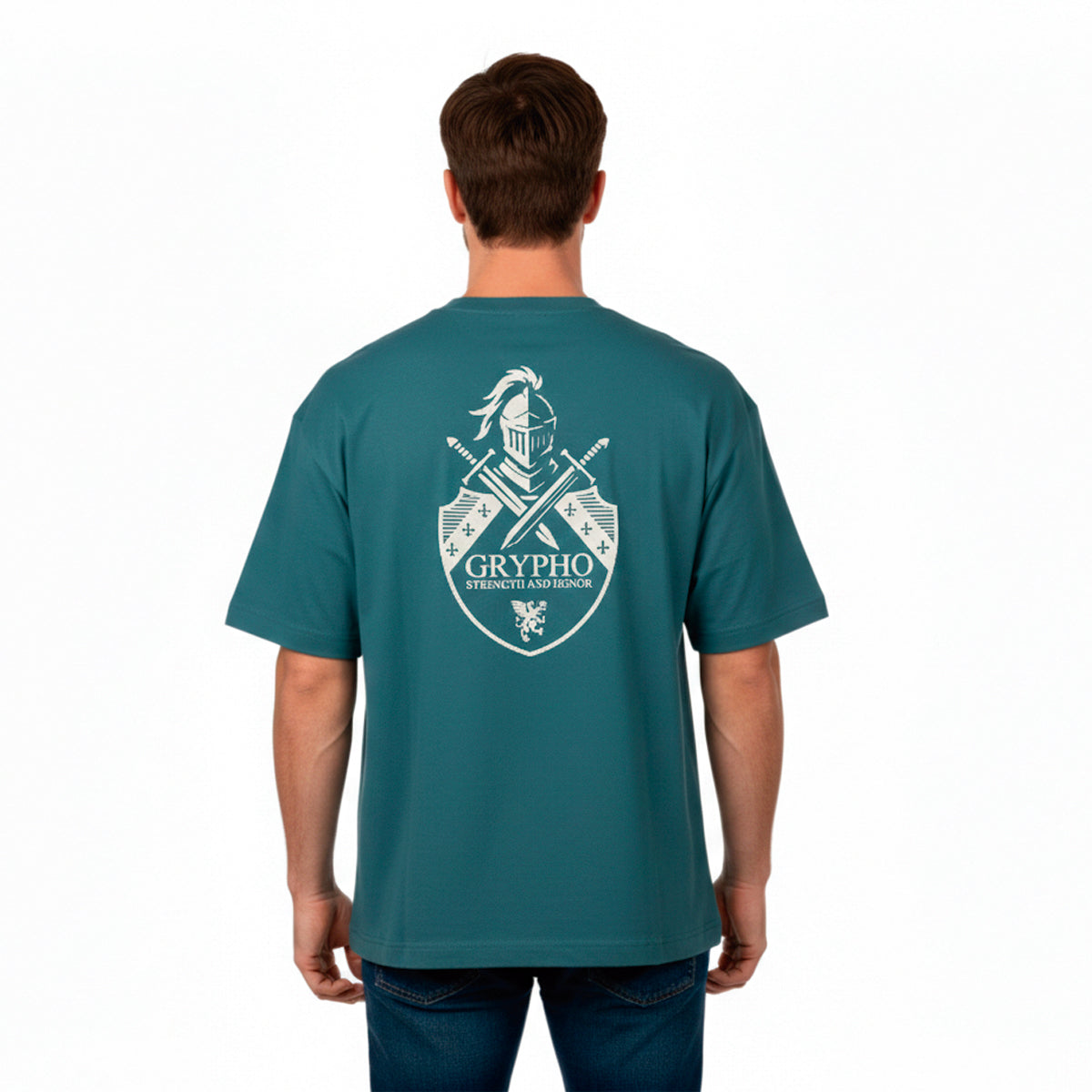 Playera Oversized Hombre Algodón 240g High Density Shield
