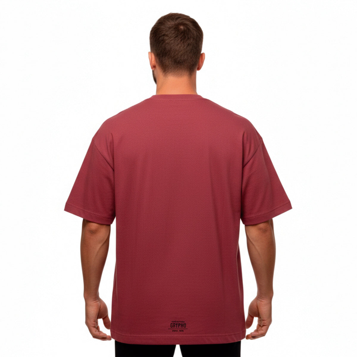Playera Oversized Hombre Algodón 240g Retro Tv Glitch