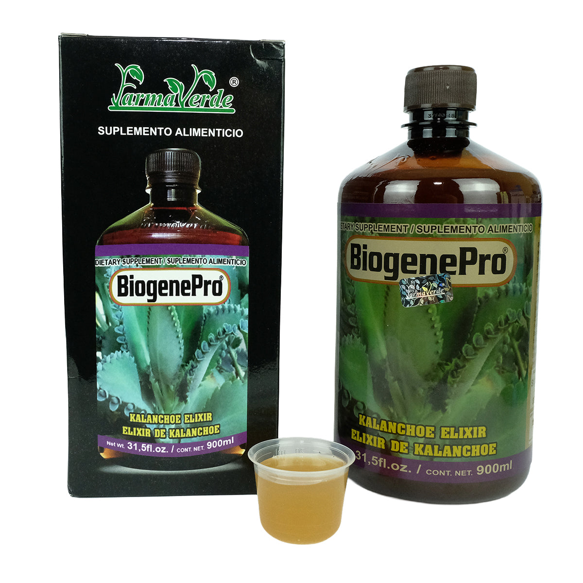 Bebida Kalanchoe orgánico vegano 900 ml natural BiogenerPro
