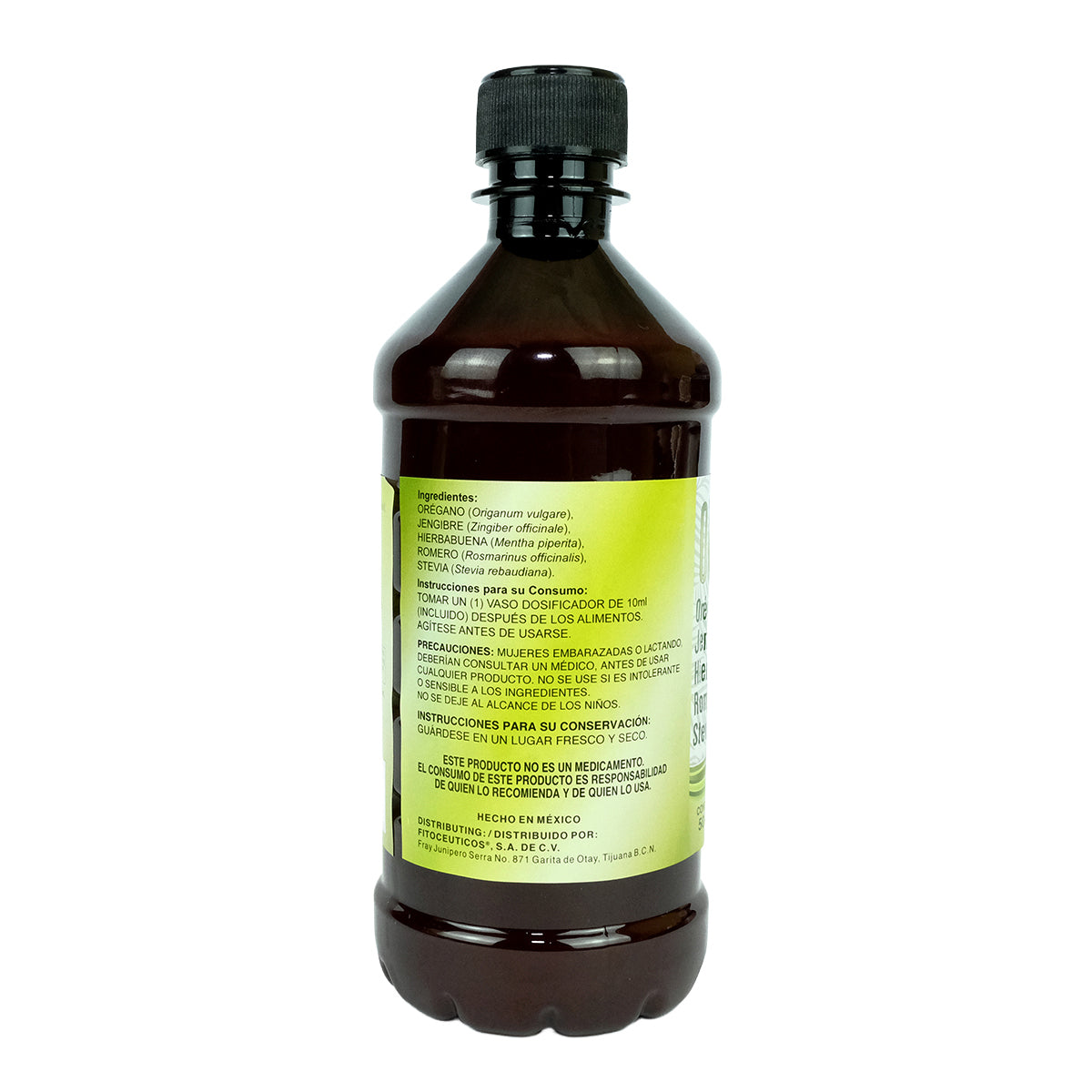 Jarabe natural de oregano jengibre romero 500 ml Boticaté