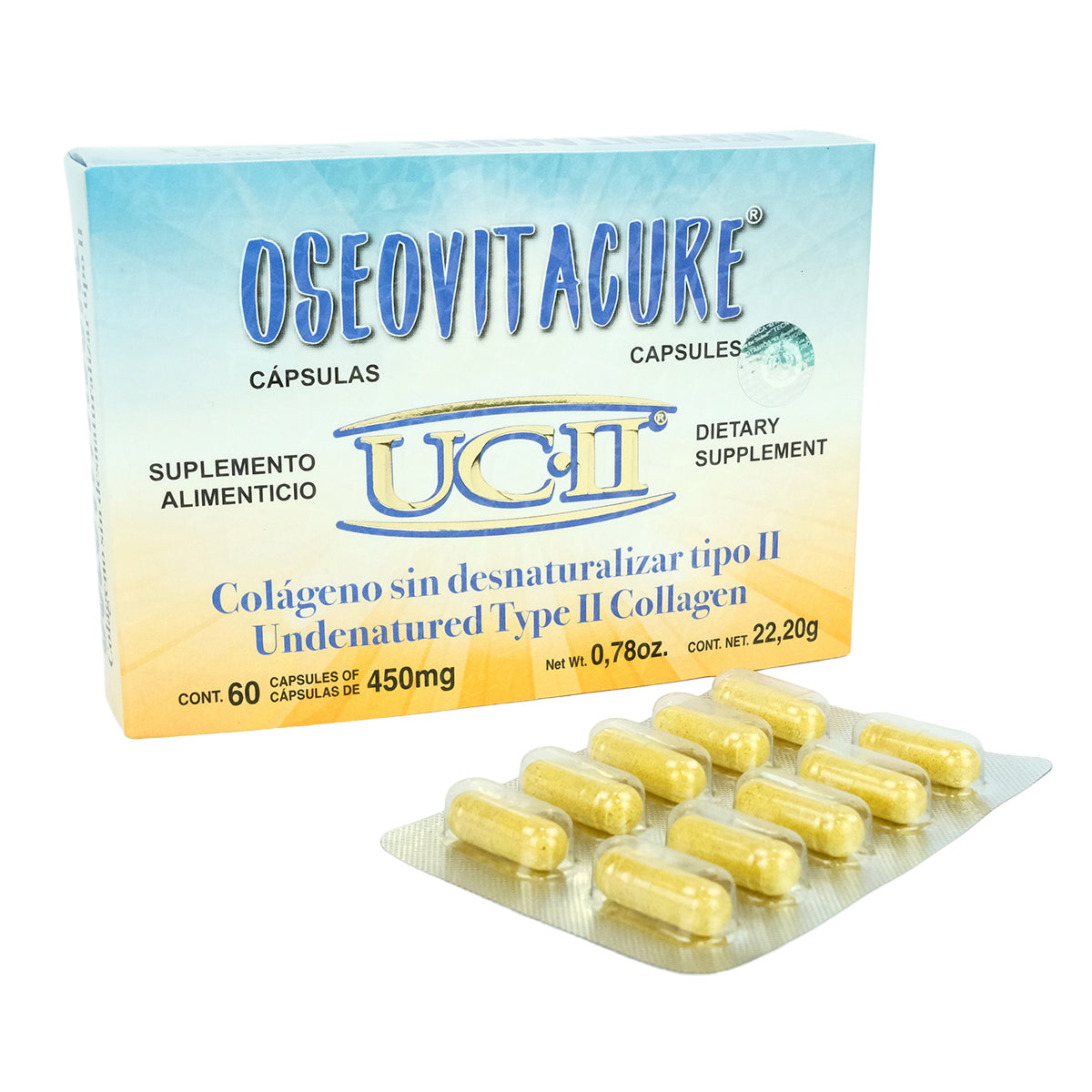 UC II colágeno tipo II sin desnaturalizar 60 cápsulas Boticaté