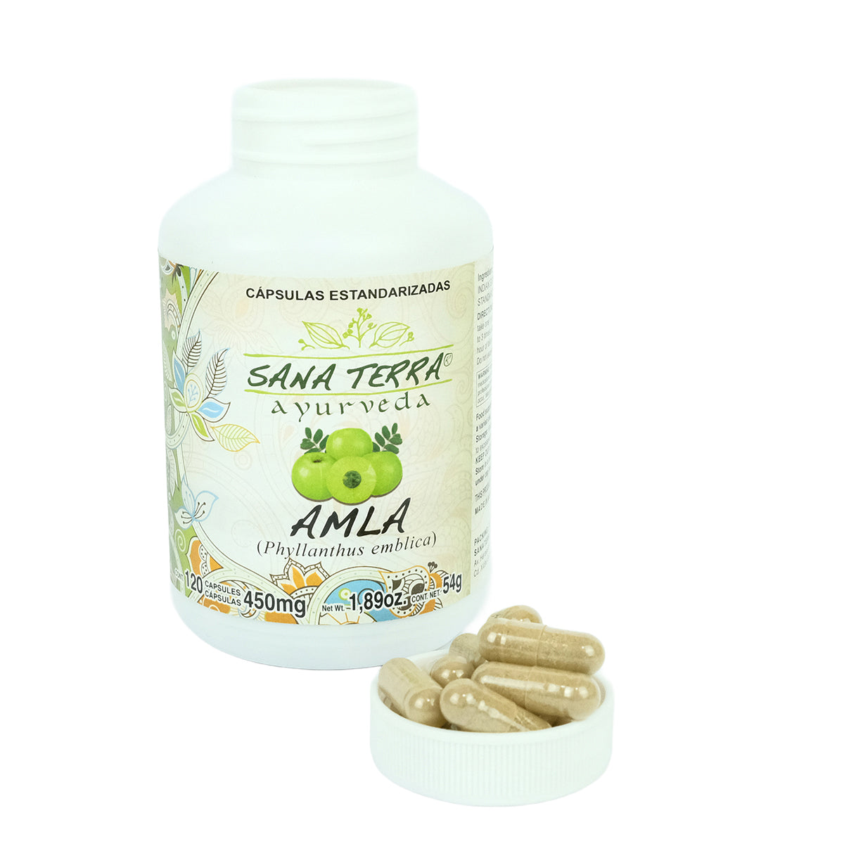 Boticaté Amla Amalaki Adaptogeno Organico 120 Capsulas 450 mg