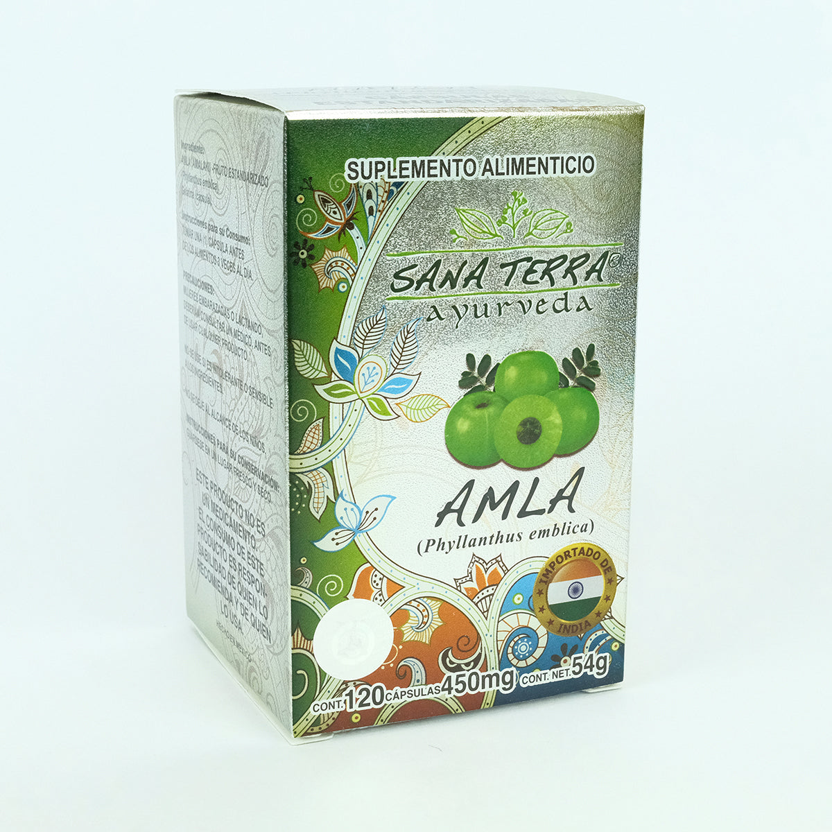 Boticaté Amla Amalaki Adaptogeno Organico 120 Capsulas 450 mg
