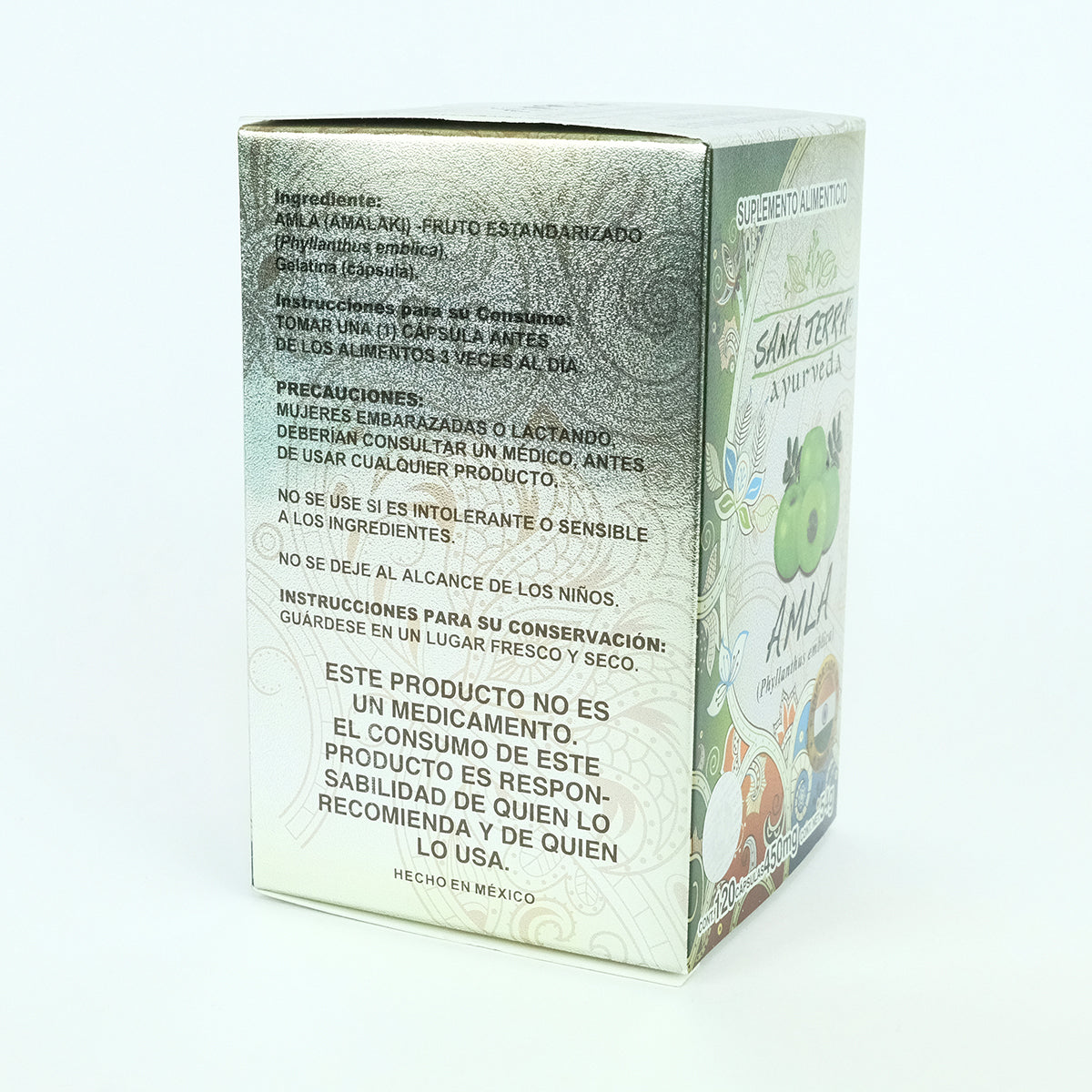 Boticaté Amla Amalaki Adaptogeno Organico 120 Capsulas 450 mg