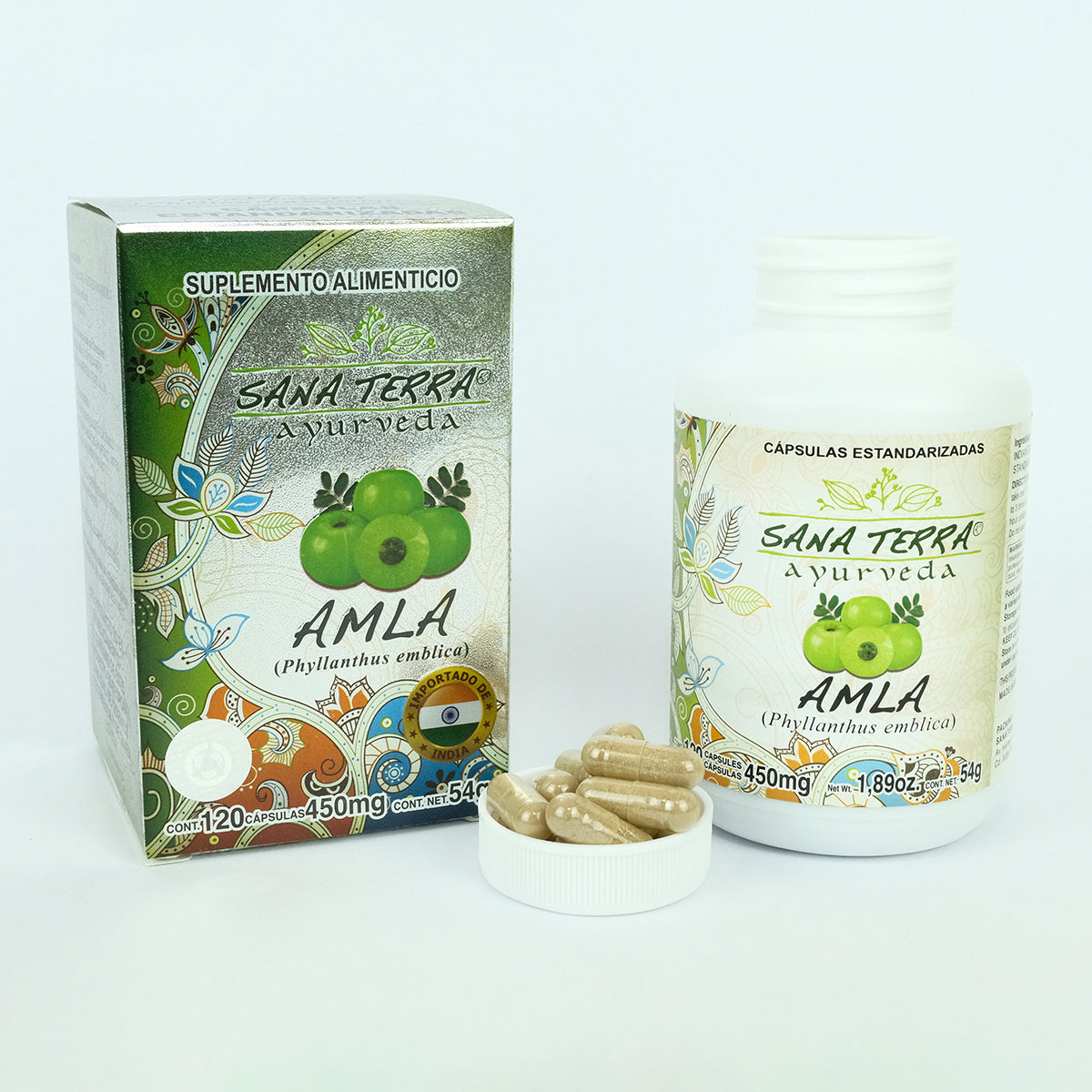 Boticaté Amla Amalaki Adaptogeno Organico 120 Capsulas 450 mg