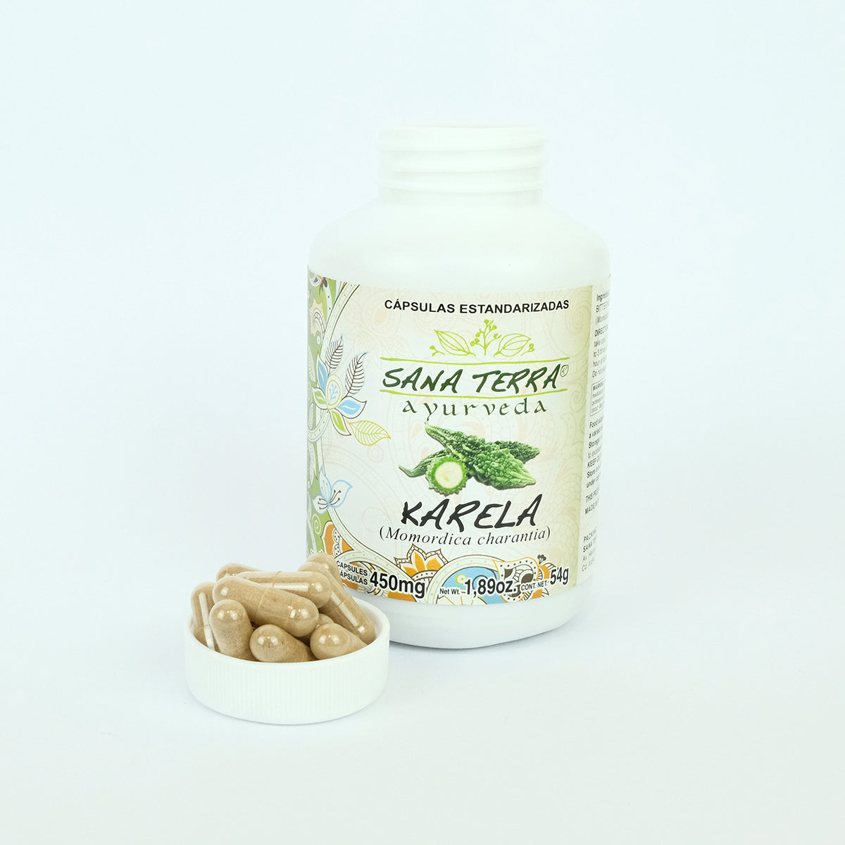 Karela Orgánica Estandarizada 120 Cápsulas 450 mg Boticaté