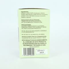 Hongos Boticaté cordyceps melena de leon cola pavo 120 cap