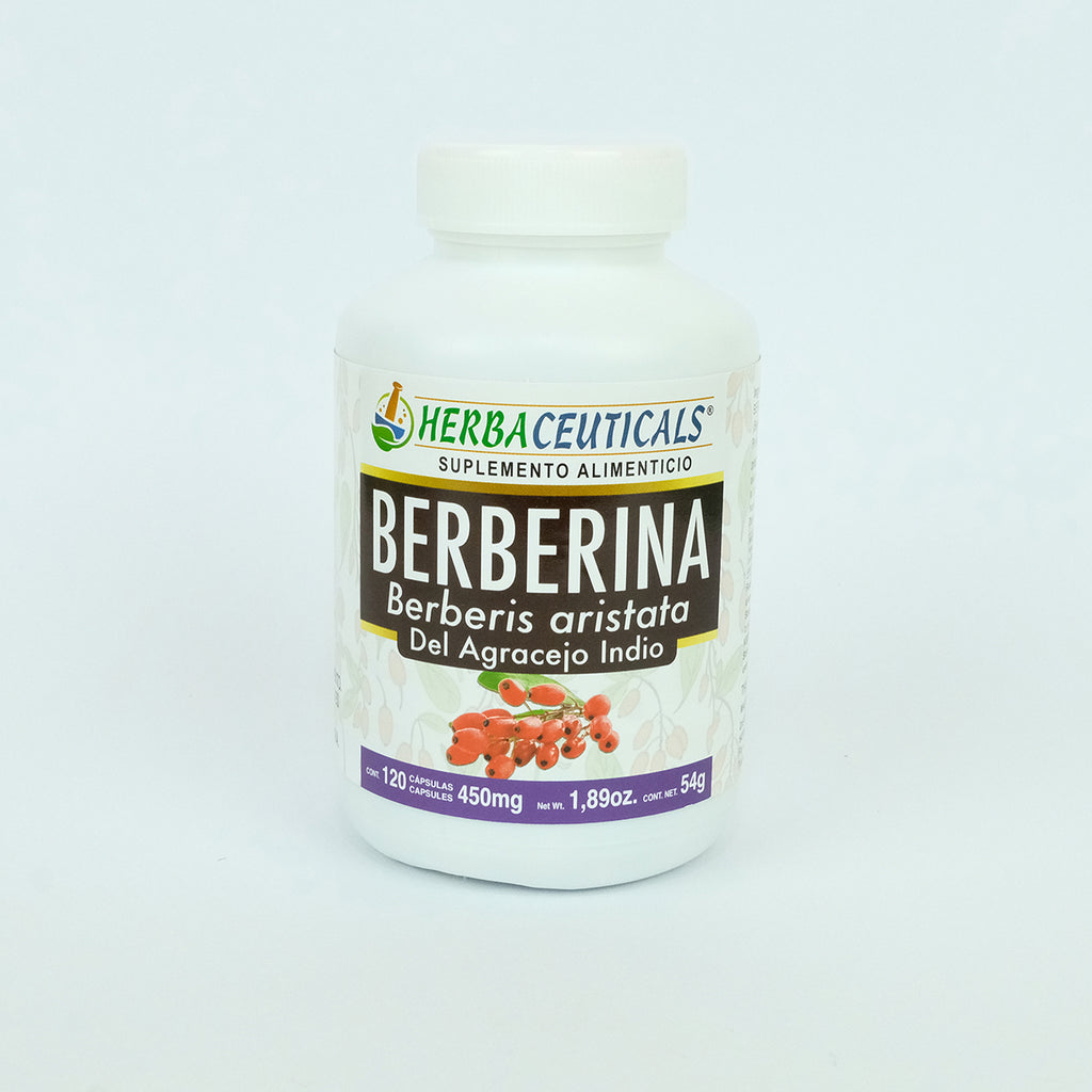 Berberina Orgánica Agracejo Indio 120 Cápsulas 450 mg