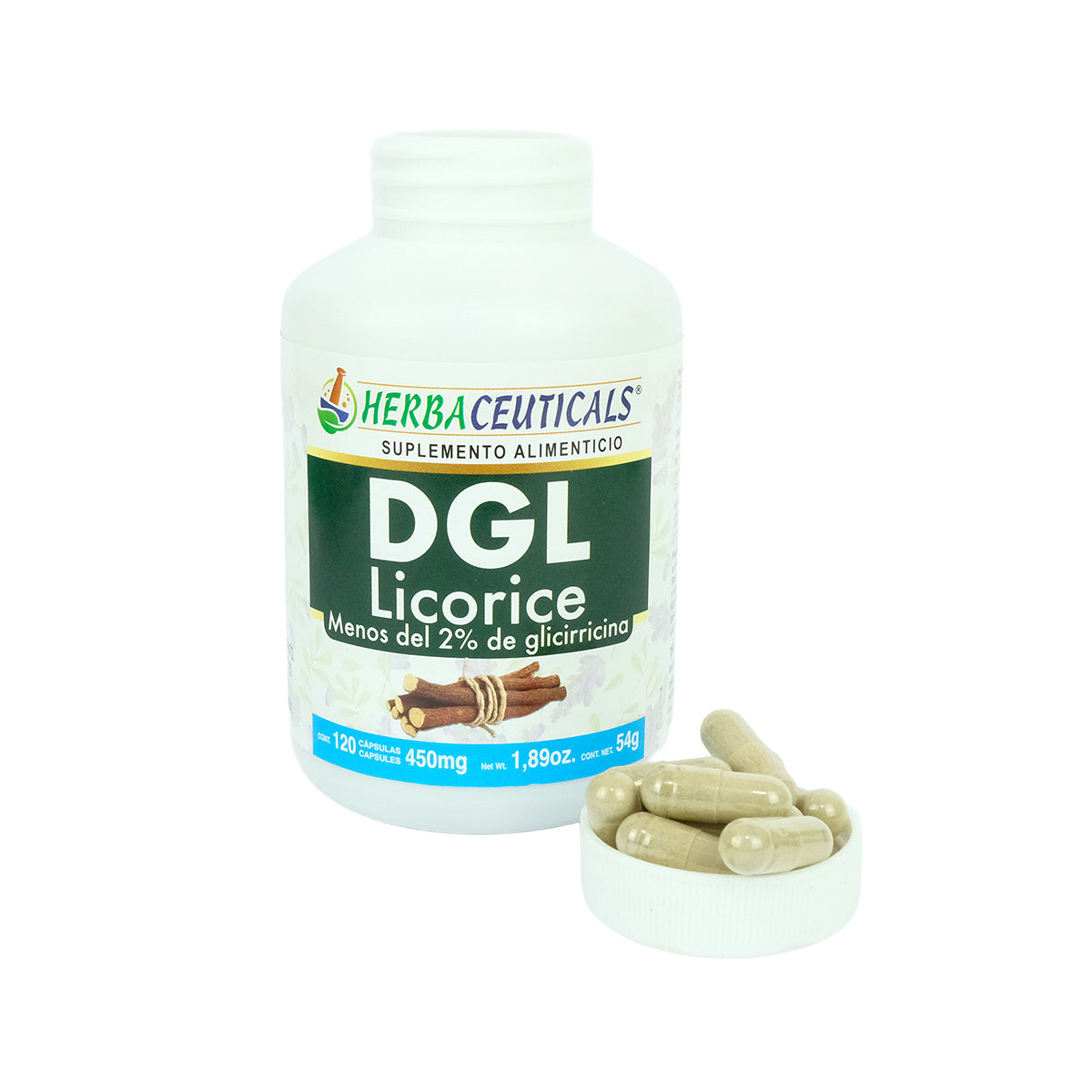 Boticaté DGL Licorice Regaliz Orgánico 120 Cápsulas 450 mg