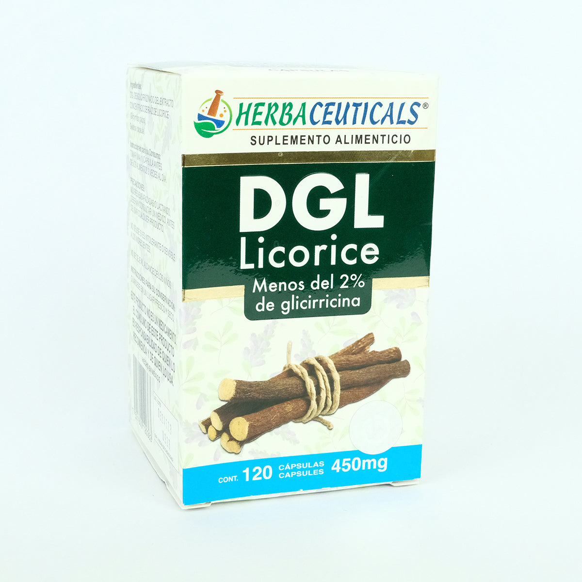 Boticaté DGL Licorice Regaliz Orgánico 120 Cápsulas 450 mg