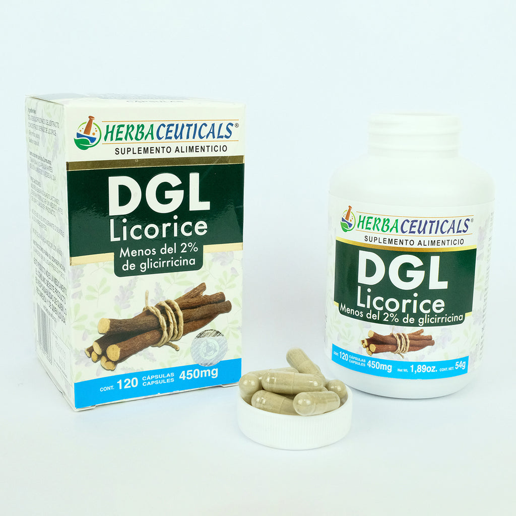 Boticaté DGL Licorice Regaliz Orgánico 120 Cápsulas 450 mg