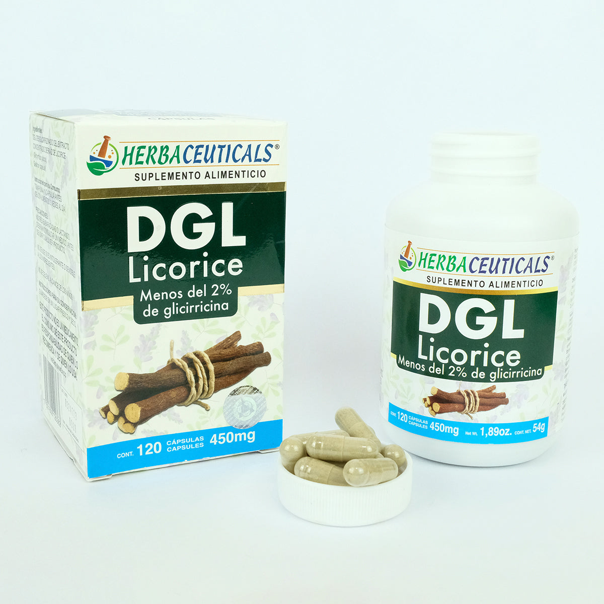Boticaté DGL Licorice Regaliz Orgánico 120 Cápsulas 450 mg