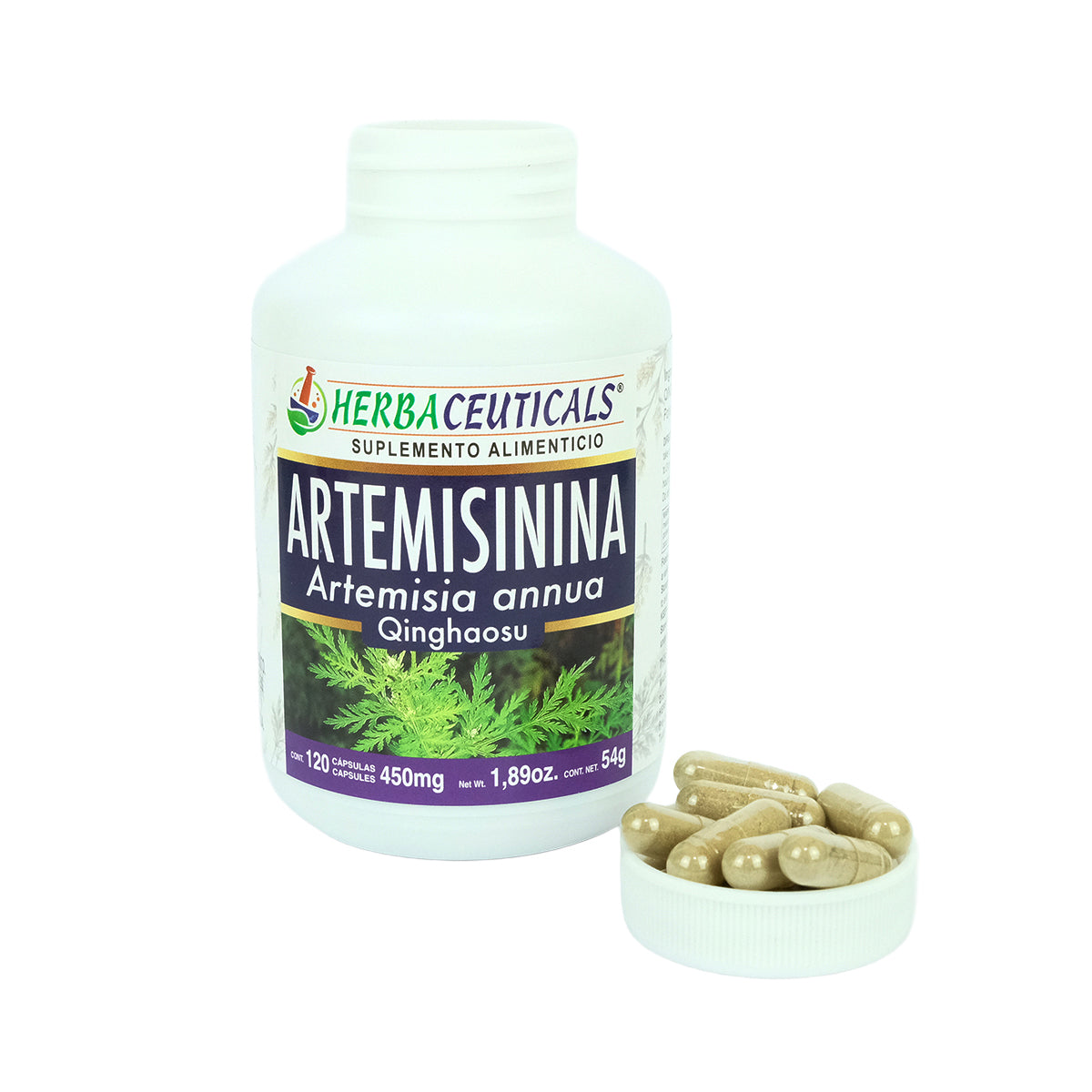 Artemisinina orgánica Artemisia annua 120 cápsulas moto