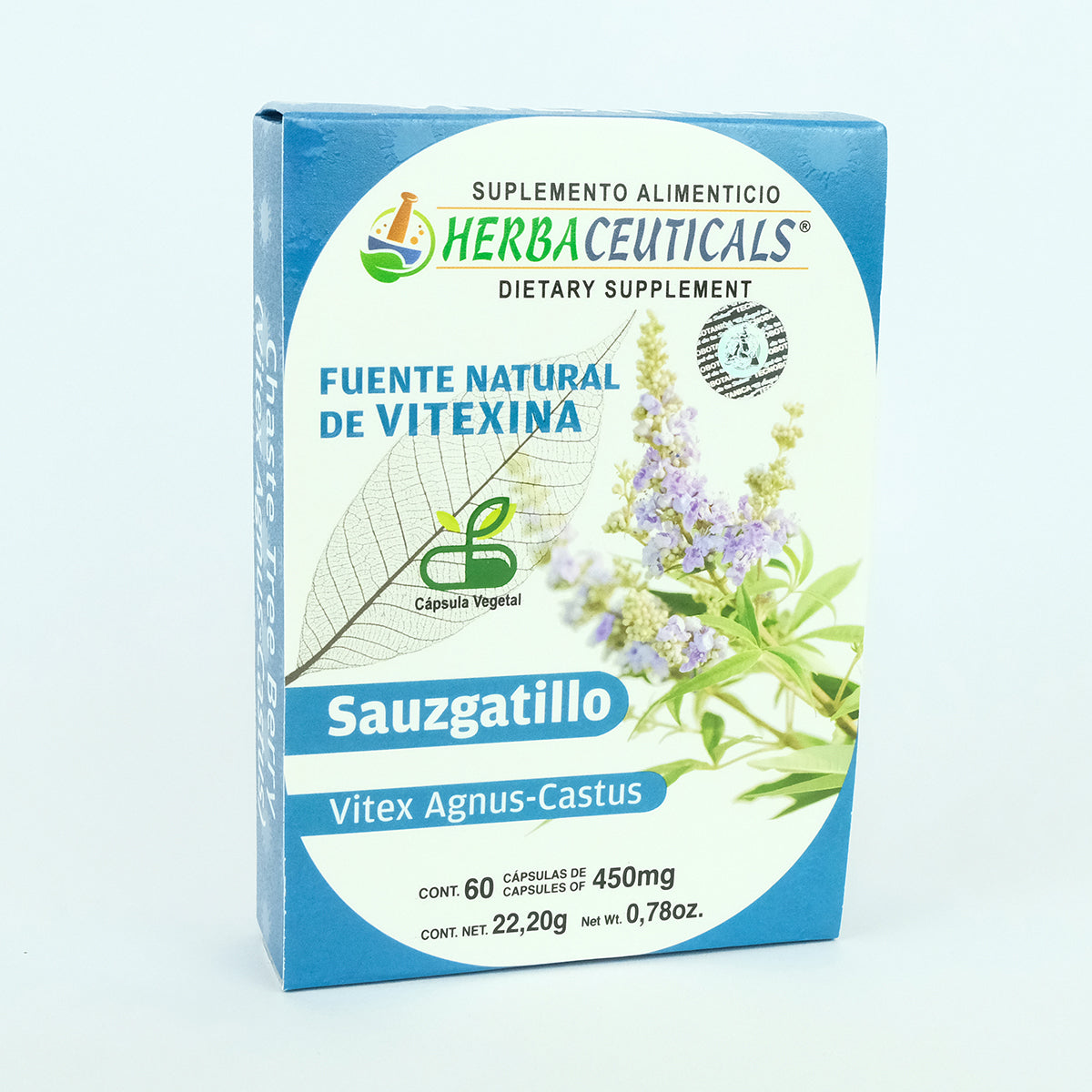 Boticaté Sauzgatillo orgánico 60 cápsulas 450 mg Vitexina