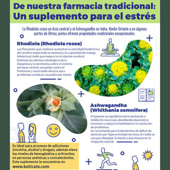 Rhodiola Boticaté y Ashwagandha 60 capsulas 450 mg Boticaté