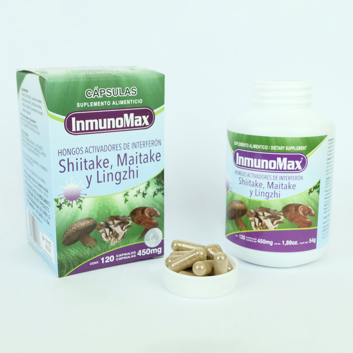Boticaté Shiitake Maitake y Lingzhi 120 Cáps 450 mg adaptógeno natural