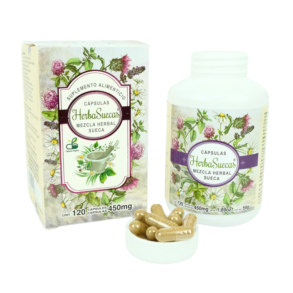 Hierbas Suecas capsulas 120 450 mg Boticaté tradicional