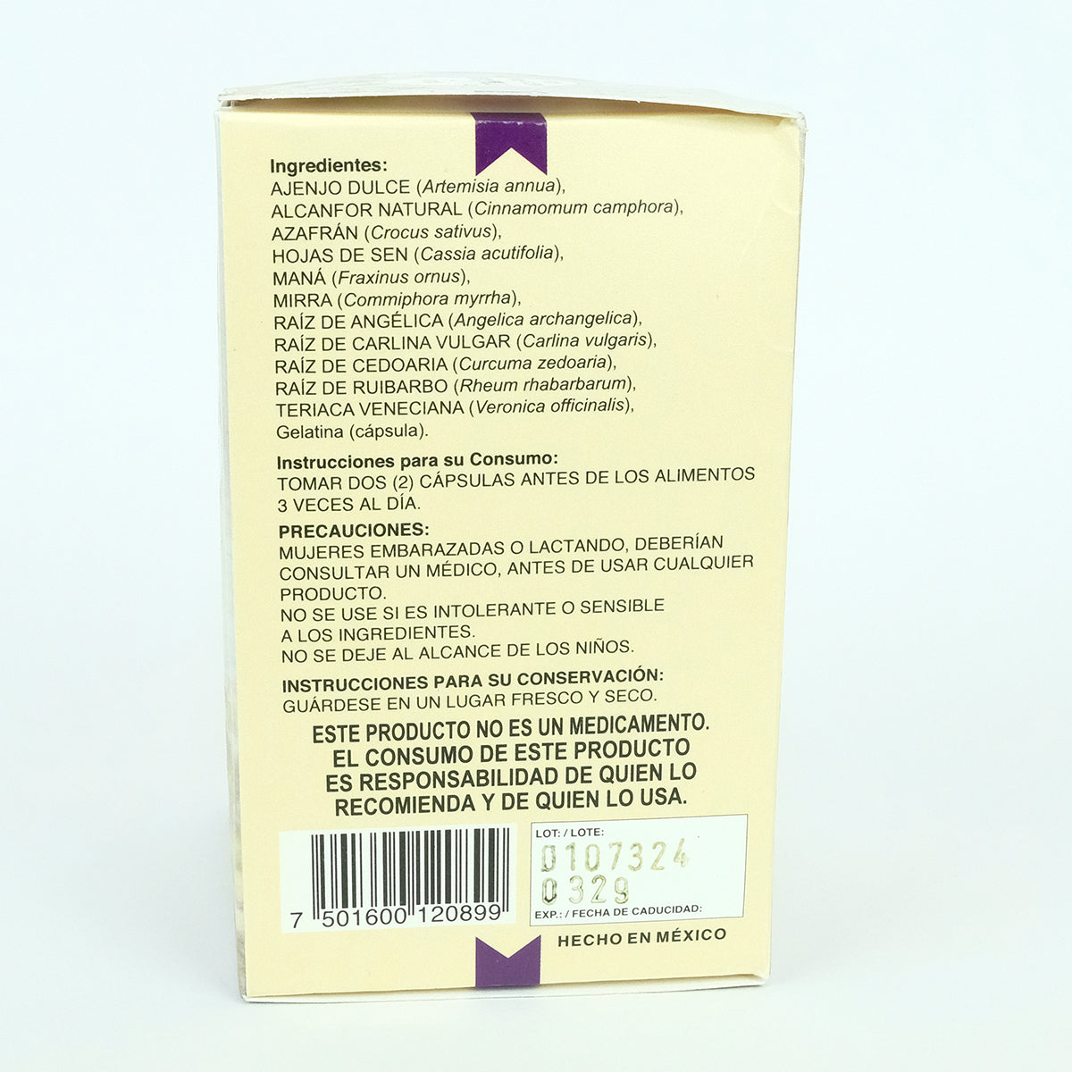 Hierbas Suecas capsulas 120 450 mg Boticaté tradicional