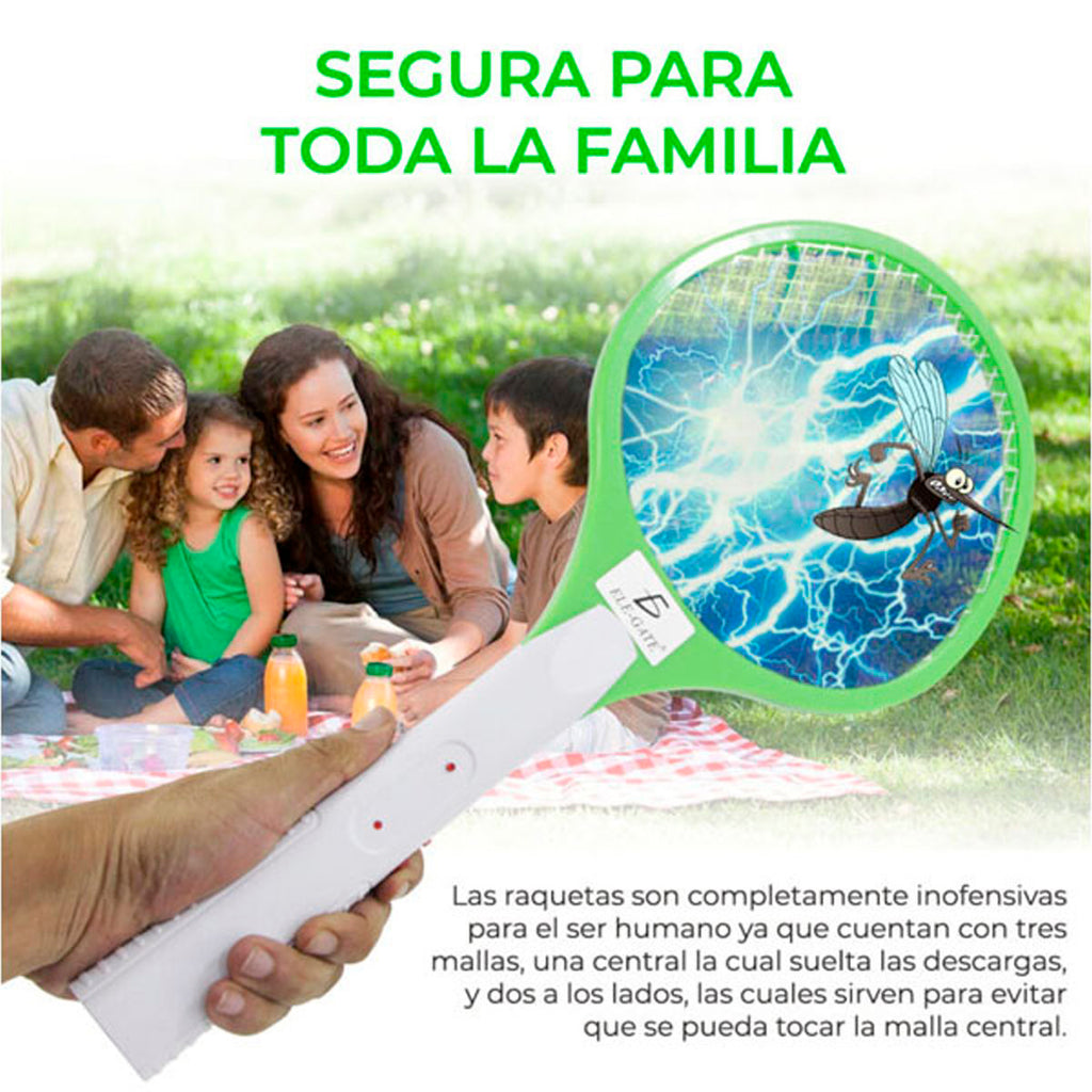 Raqueta Eléctrica Mata Mosquitos Recargable Ele-gate - MIXCOLR