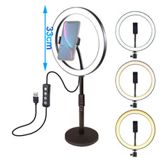 Aro de luz LED 33 cm Elegate con tripié y soporte para smartphone