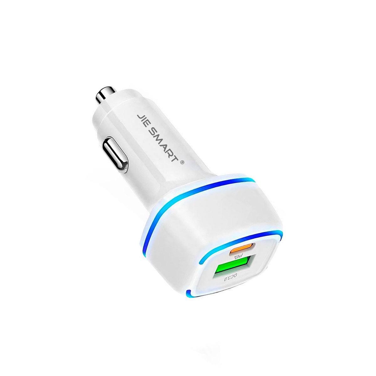JIE SMART cargador auto turbo power blanco o negro