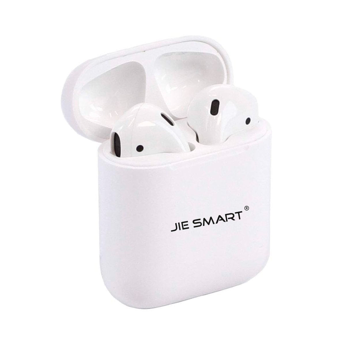 JIE SMART audifonos Bluetooth M8 funda recargable blanco