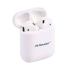 JIE SMART audifonos Bluetooth M8 funda recargable blanco