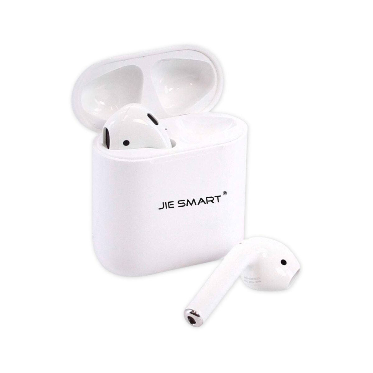 JIE SMART audifonos Bluetooth M8 funda recargable blanco
