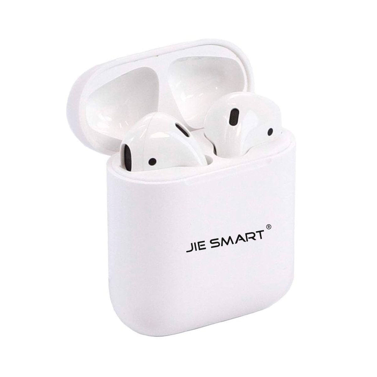 JIE SMART audifonos Bluetooth M8 funda recargable blanco