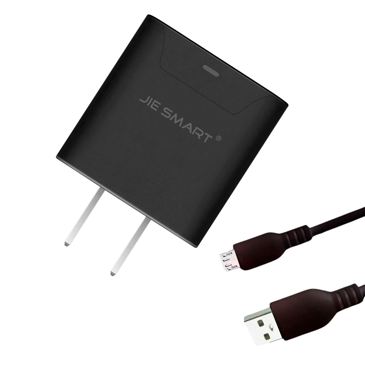 JIE SMART Cargador Micro USB QC3.0 Carga Rápida Blanco o Negro