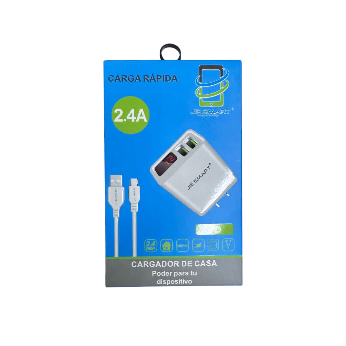 JIE SMART cargador pantalla doble entrada blanco o negro
