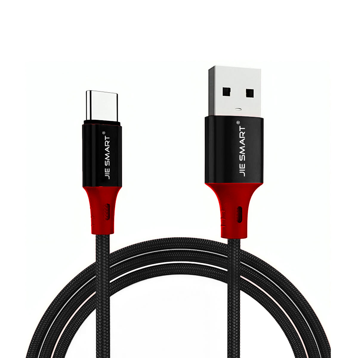 CABLE DE DATOS JIE SMART 3A 1.8m QC 3.0 blanco negro rojo