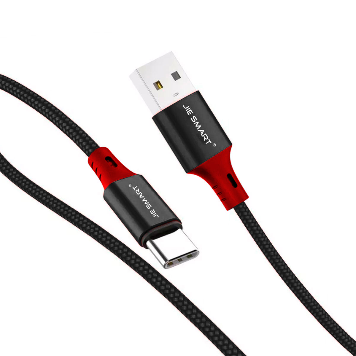 CABLE DE DATOS JIE SMART 3A 1.8m QC 3.0 blanco negro rojo