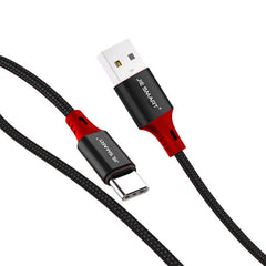CABLE DE DATOS JIE SMART 3A 1.8m QC 3.0 blanco negro rojo