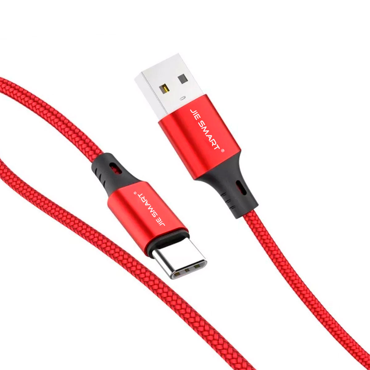 CABLE DE DATOS JIE SMART 3A 1.8m QC 3.0 blanco negro rojo