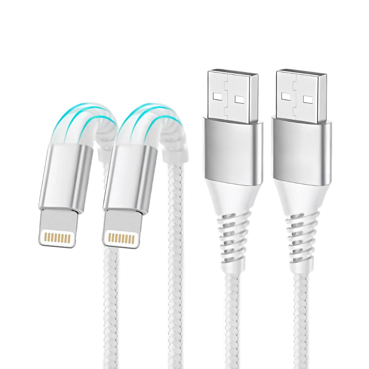 JIE SMART Cable de Datos 3A Lighting a USB varios colores 1.8m
