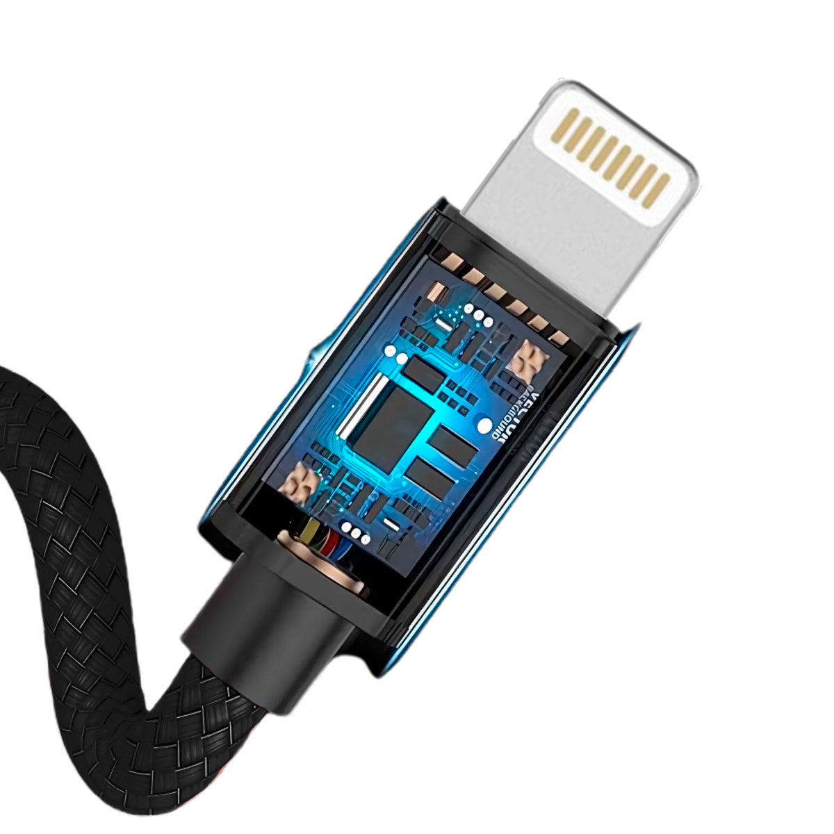 JIE SMART Cable de Datos 3A Lighting a USB varios colores 1.8m